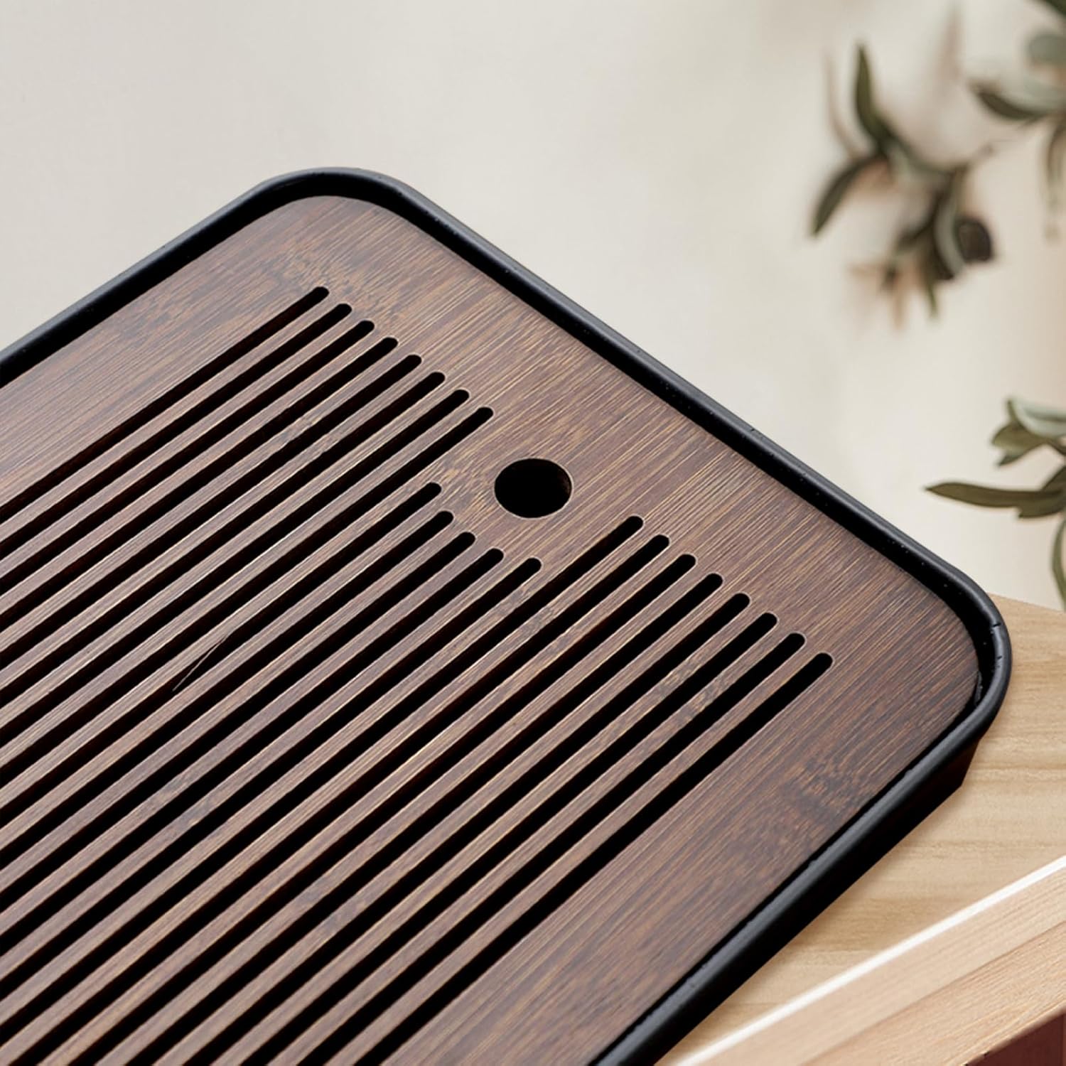 天然竹製茶盆 隠し水槽付き 取り外し可能なカンフー茶器台座  - Bamboo Tea Tray のレビューと価格