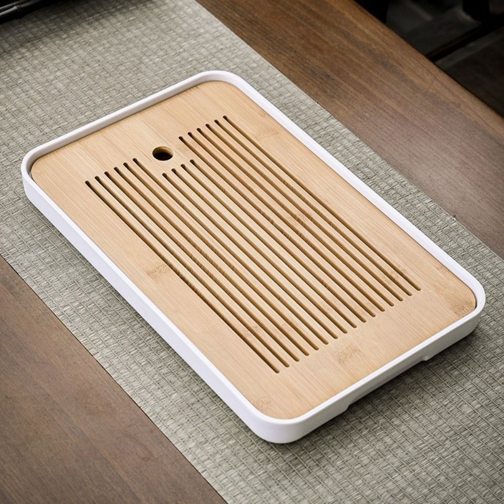 二重目的の竹製ティートレイ、排水水貯蔵機能付き、迅速排水フィ - Bamboo Tea Tray のレビューと価格