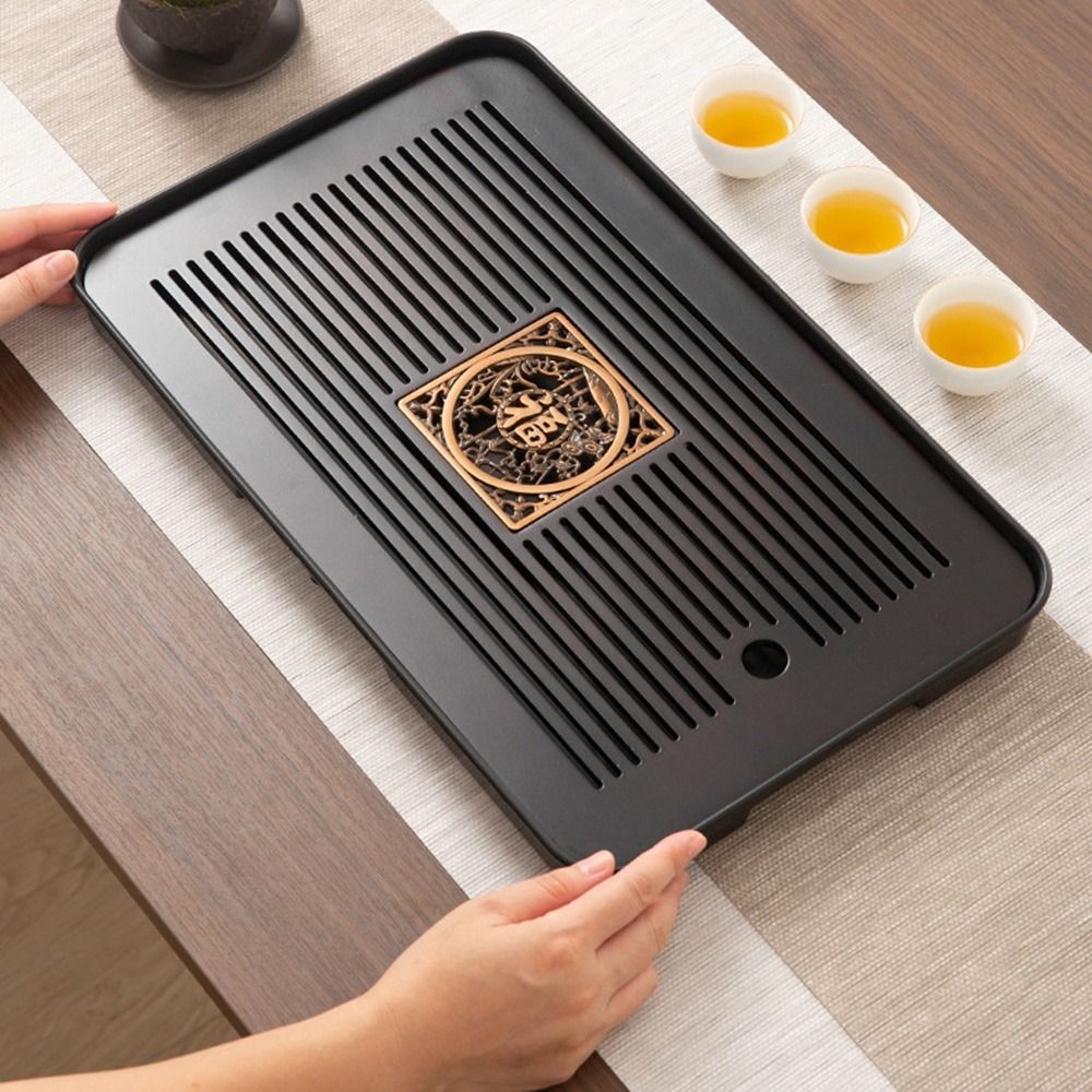 二重目的の竹製ティートレイ、排水水貯蔵機能付き、迅速排水フィ - Bamboo Tea Tray のレビューと価格