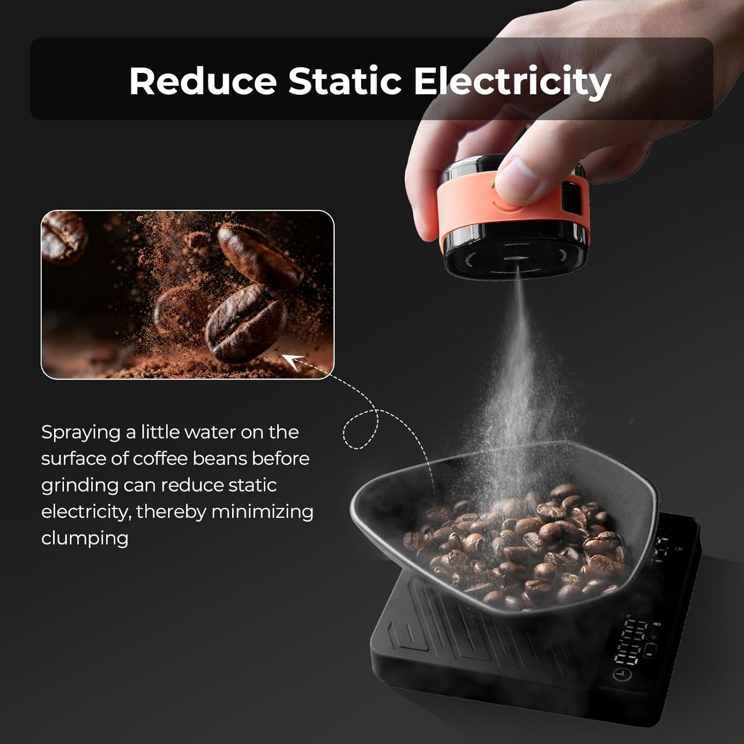 IKAPE コーヒー豆アトマイザー、20ml 帯電防止自動ス - Coffee Tea Bean のレビューと価格